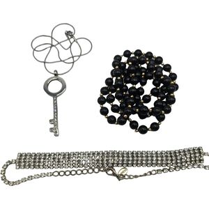 3 piece necklace lot assorted